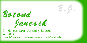 botond jancsik business card